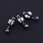 Latest Designs Surgical Steel Small Crystal Huggie Jewelry Hoop Earrings Women