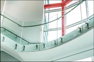 Wholesale Custom Glass Balcony Railing Frosted Privacy Design Fire Rated For Villas Offices from china suppliers