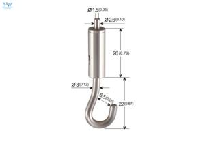 Wholesale Samll Size Nickel Color Brass Lock Cable Grippers With Steel Hook For Suspend LED Panels from china suppliers