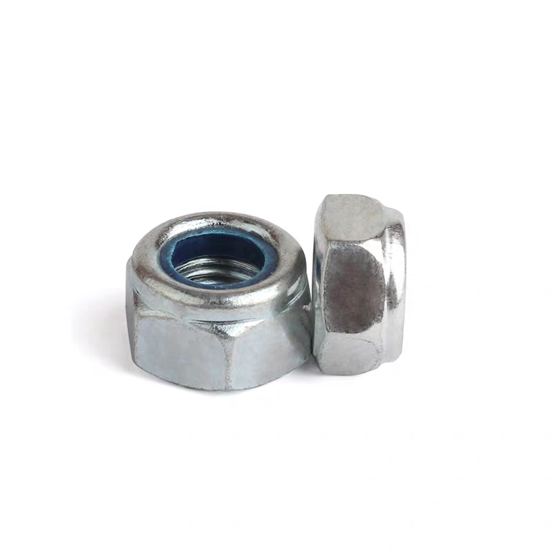 Direct Zinc Yellow-Chromate Plated DIN982 Hexagon Back Nuts with Nylon Self Lock Nuts