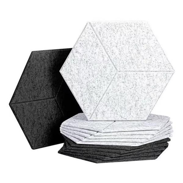 Soundproof 9mm PET Felt Acoustic Panels Acoustic Hexagon For Wall Covering And