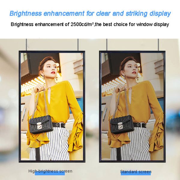 Commercial High Brightness Indoor Digital Poster Display for Retail Store Windows Double Side LCD Advertising Screen