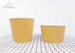Ripple Paper Brown Takeaway Food Containers Soup Cups Eco - Friendly