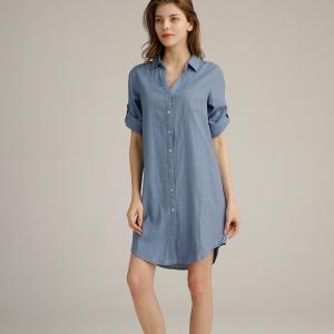 Wholesale Womens Natural Linen Shirt Dress Summer Spaghetti Strap Casual Dress Long Casual from china suppliers