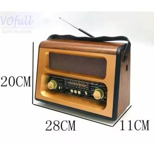 Wholesale Classic Wooden 3 Band AM FM SW Radio Player With Built In Speaker And USB TF Slot from china suppliers