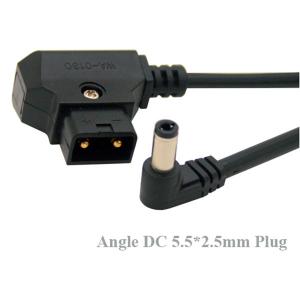 Wholesale 1.5M D-Tap Male to Right Angle DC 5.5x2.5mm Cable for DSLR Rig Power V-Mount Anton Battery from china suppliers