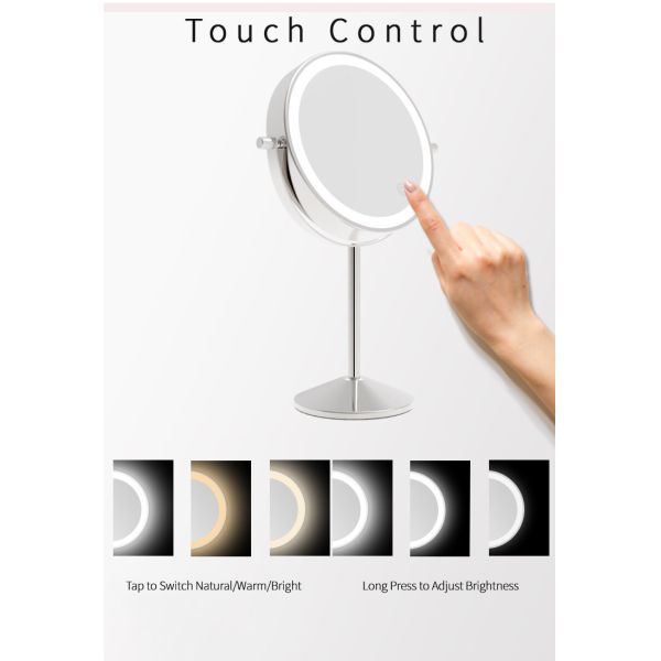 5X 6000mAh USB Rechargeable 380mm Height LED Vanity Magnifying Mirror