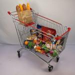 Q195 Steel 240L Store Shopping Cart Supermarket Shopping Trolley SGS Certificate