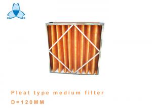 Wholesale Metal Frame Pleat Type Medium Pre Air Filter Large Air Flow Low Pressure from china suppliers