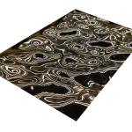 Rose Gold PVD Coating Mirror Finish Middle Size Water Ripple Embossed Steel