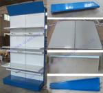 Metal Supermarket Rack 3 Tiers Retail Shop Stand Easy Assembly