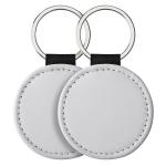 Personalized Lychee Grain Sublimation Leather Keychain Pendant Sublimation Blank