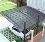 6063 T5 Outdoor Reinforced Aluminium Glass Canopy Powder Coating 4x4m