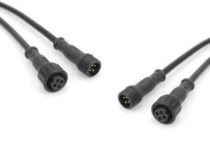 Wholesale RGB Lights 3000mm 4 Pin 24 AWG M12 Extension Cable from china suppliers
