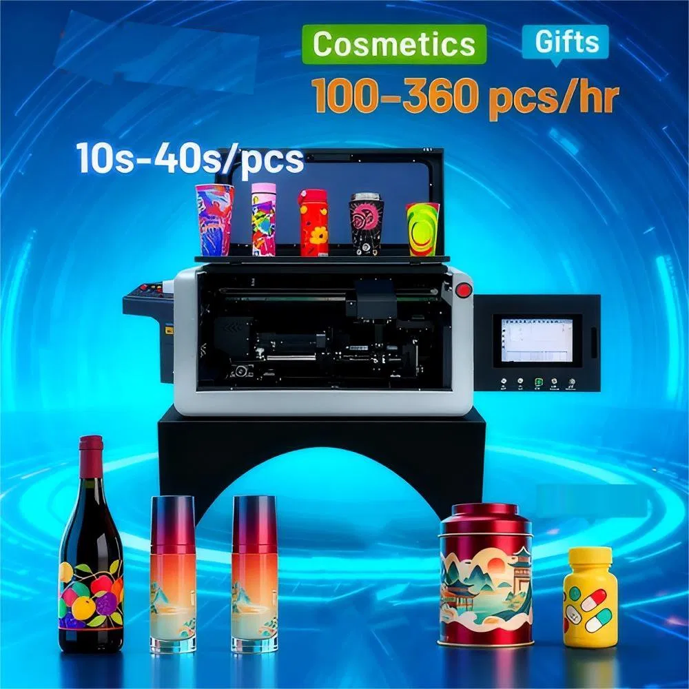 UV Printing Solution High Speed UV Cylinder Printing Machine for Water Bottles