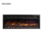 60'' 1500mm Fully Recessed Electric Fireplace Five Fire Colors Tempered Glass
