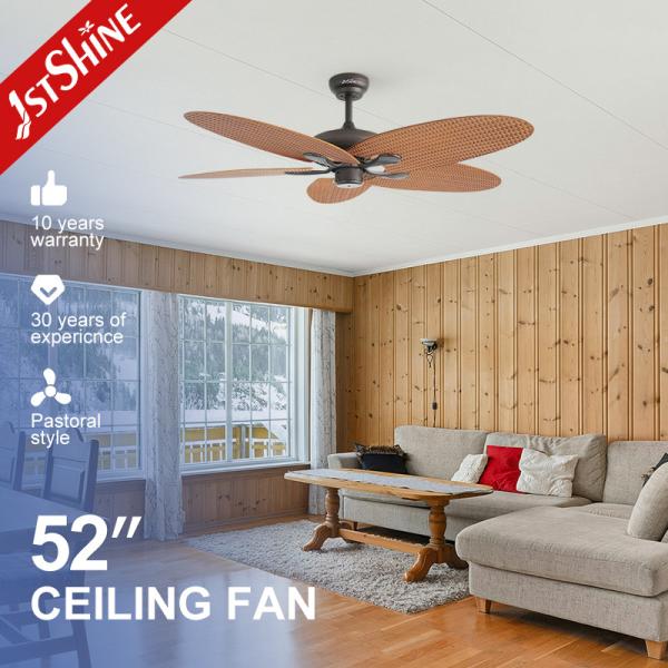 35W Power 5 ABS Leaf 6 Speeds Remote Control Antique Style Ceiling Fan NO