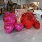 Advertising Event Decor Inflatable Heart Shaped Mirror Ball PVC Mirror Balloon