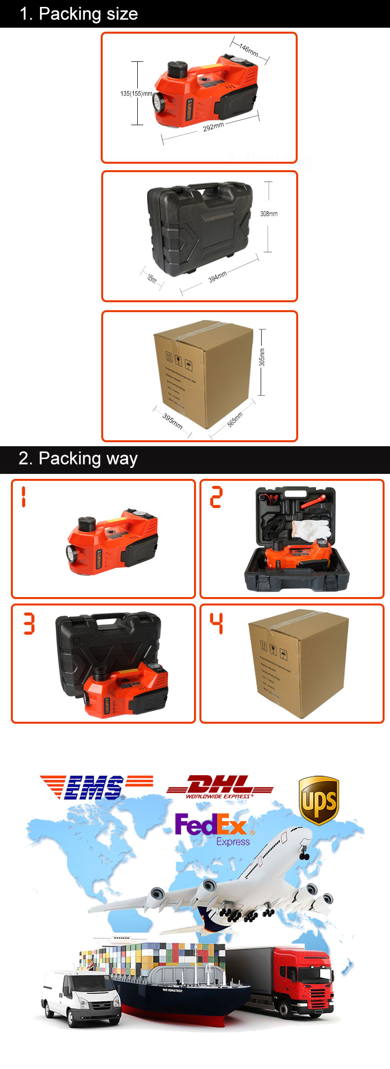 Electric Hydraulic Floor Jack And Tire Inflator Pump , 12V hydraulic car jack