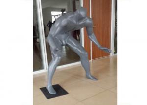 China Gray Adults Sports Plus Size Retail Display Mannequins Fiberglass For Shopping Mall on sale