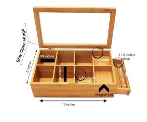 Wholesale Chinese Traditional Bamboo Tea Storage Box With 8 Compartment Delicate Appearance from china suppliers