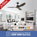 52 Inch 5 Speed Remote Control Decorative Wood Ceiling Fan For Bedroom