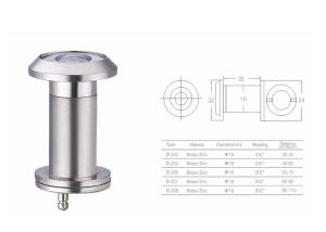 Wholesale 16mm Security Door Viewer , Durable Front Door Eye Viewer 200 Viewer Dioptre from china suppliers