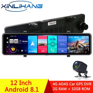 Wholesale Android 8.1 4G Rearview Mirror 1080P Full Hd Car DVR Vehicle Blackbox 12 Inch Dual Lens from china suppliers
