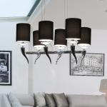 Mason jar metal chandelier for indoor home pendant lamp (WH-MI-50)
