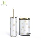 Induction Type Christmas Foot Pedal Trash Bin With Toilet Brush Set Ultimate