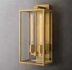 Black And Brass Wall Sconce Brass Glass Wall Light 110V-120V