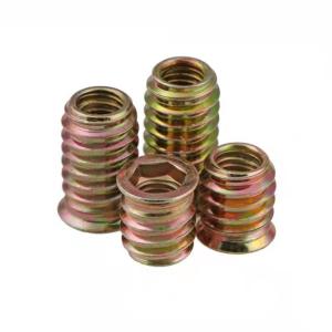 Wholesale 1/4-20 Threaded Inserts For Wood Nut Furniture Screw Nut 15mm Length Hex Drive from china suppliers