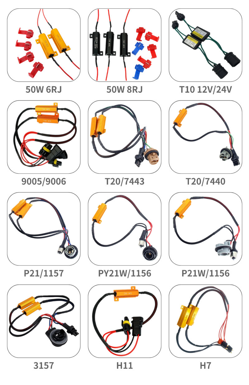 Aluminum Housing Resistance Lamp Resistance 50W6RHID Decoding Resistor