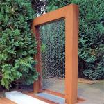 Oem Rusty Red Corten Steel Water Feature 1200*400*1200mm Easy To Clean