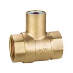 1101 Brass Ball Valve FxF threaded Nature brass looking with Magnetic Lockable