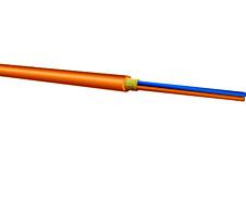 Wholesale PVC / LSZH Duplex Round Breakout Fiber Optic Cable With Embedded Sheath Strand for high tensile and crush resistance from china suppliers