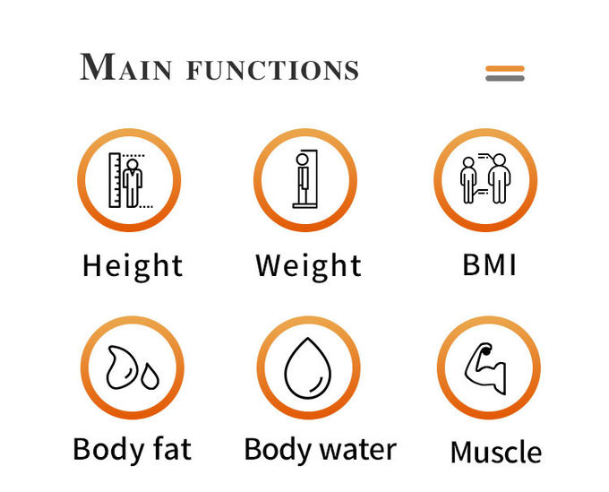 500kg Body Composition Analyzer Scale Human Body Height Weight Scale