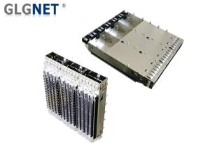 Wholesale EMI Tabs Light Pipes QSFP28 Cage 1 X 3 Multiple Port Low Emission Design from china suppliers