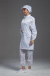 Anti Static ESD Labcoat Garment Resuable Class1000 straight open stand collar