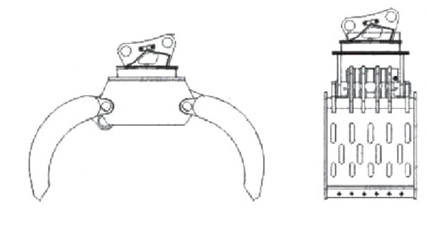 Multifunctional Hydraulic Stone Grapple Rotating Demolition Excavator Sorting Grab