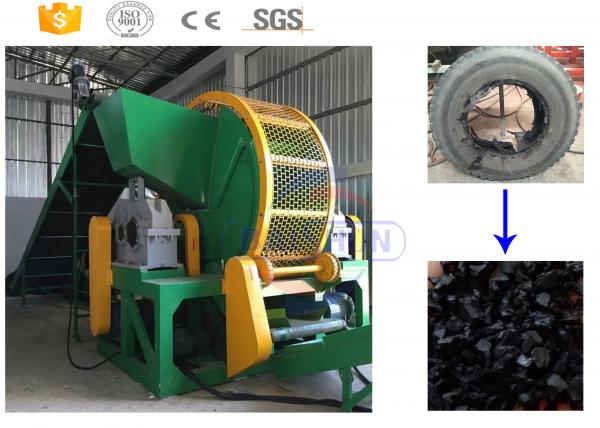 Quality High efficiency old tractor tire recycling shredder manufacturer with CE for sale