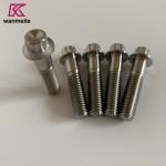gr5 Ti6al4v 12pt flange screws M7 M8 Titanium bolt for wheel hub