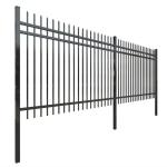 Modern Zinc Steel Metal Picket Fence Black Galvanized 6x8 Security Wrought Iron