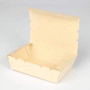 Wholesale Custom Logo Single-Sided Kraft Paper Container Food Grade Disposable Cover Packaging Box from china suppliers