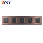 uk power multimedia aluminum hotel sockets with media hub/luxury hotel media hub