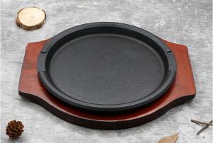 Wholesale Round Pizza Steak Cast Iron Serving Pan Cast Iron Skillet Serving Plates from china suppliers