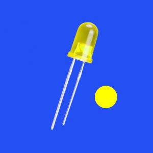 Wholesale 5mm 3Hz 1/6 Duty Cycle 12V Tinted Diffused Yellow Color 590nm 70-150mcd 60deg Resistor Integrated Round Head LED from china suppliers