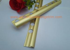 Wholesale Matt Golden Round Aluminium Tile Edge Trim 10mm X 2500mm For Ceramic Tile Corner from china suppliers