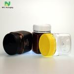 BPA Free 320ml Plastic Food Jars Airless Square Honey Bottle With Lid