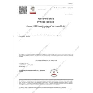 Jiangsu OUCO Heavy Industry and Technology Co.,Ltd Certifications